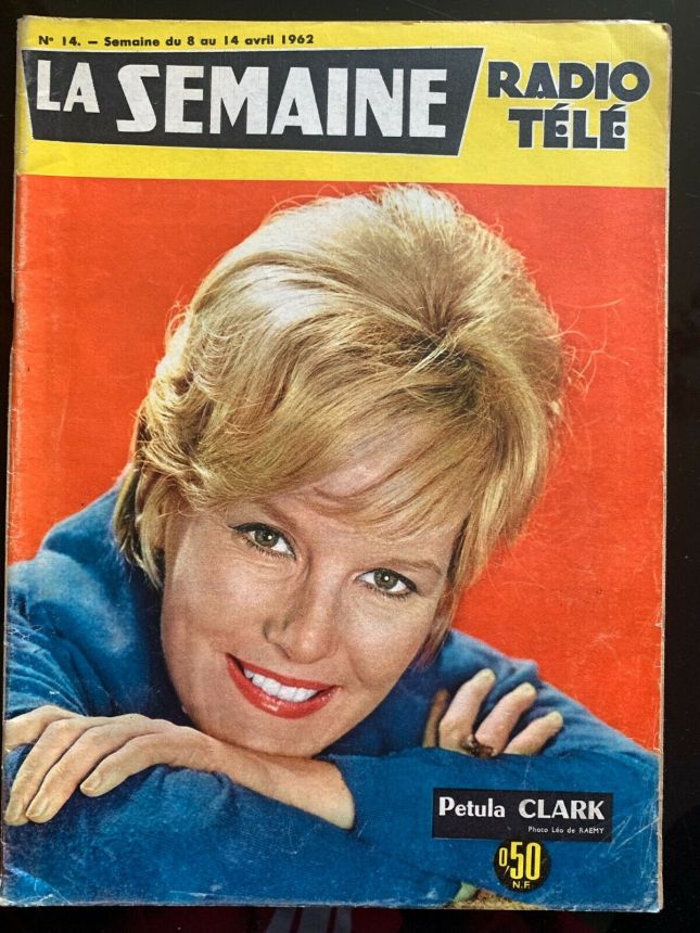 LA SEMAINE RADIO TELE magazine side cover Issue 14 8 April 1962