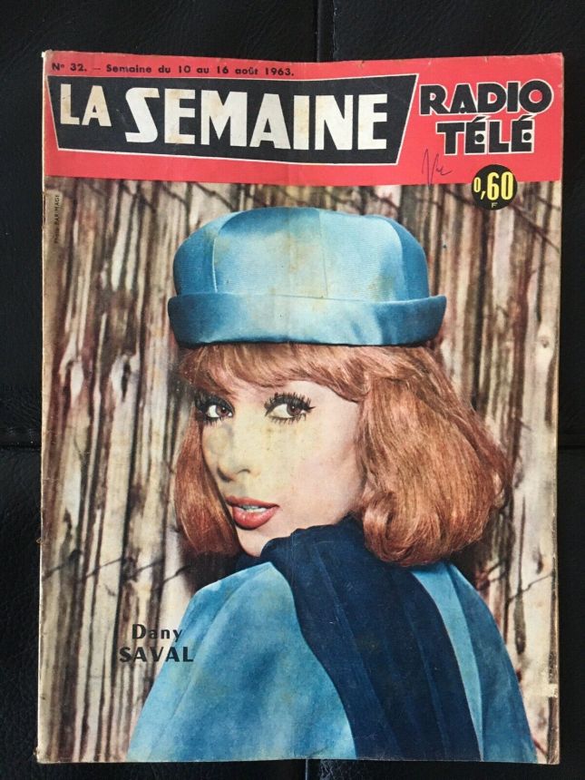 LA SEMAINE RADIO TELE magazine side cover Issue 32 10 August 1963