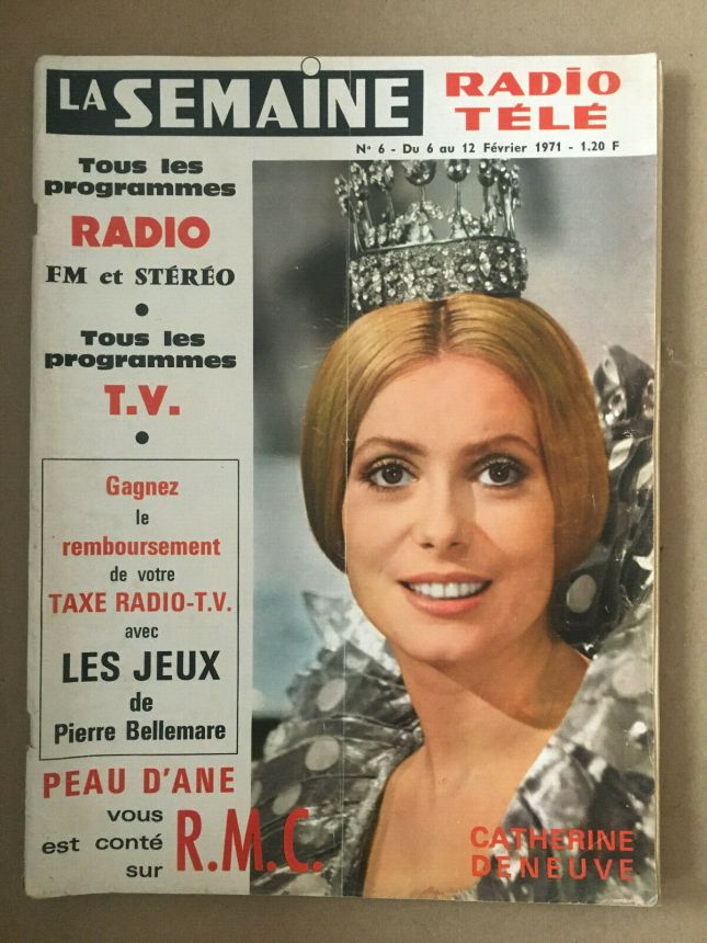 LA SEMAINE RADIO TELE magazine side cover Issue 6 6 February 1971