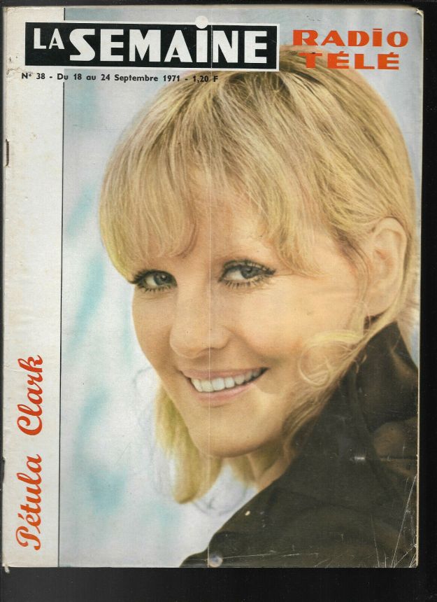 LA SEMAINE RADIO TELE magazine side cover Issue 38 18 September 1971