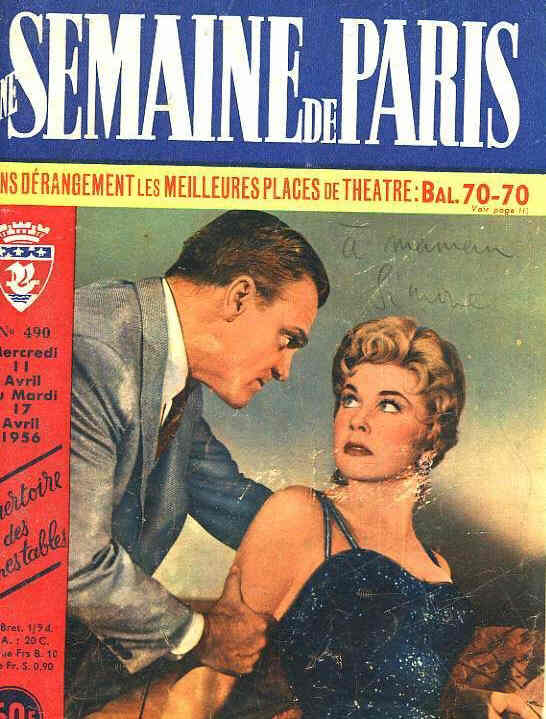 SEMAINE DE PARIS | UNE magazine side cover Issue 490 11 April 1956