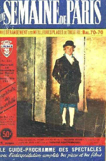 SEMAINE DE PARIS | UNE magazine side cover Issue 521 14 November 1956