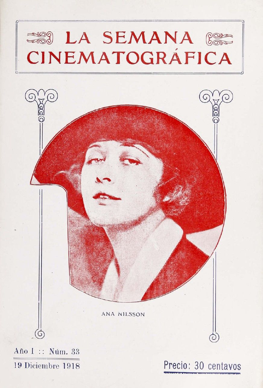 SEMANA CINEMATOGRAFICA | LA magazine side cover  Vol 1 No  33 19 December 1918