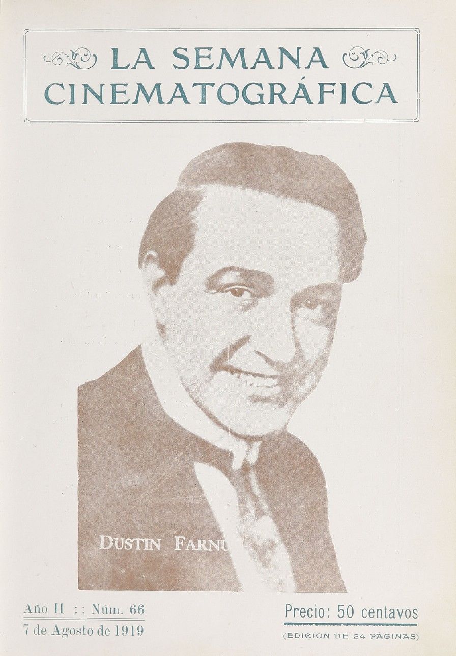 SEMANA CINEMATOGRAFICA | LA magazine side cover  Vol 2 No  66 7 August 1919
