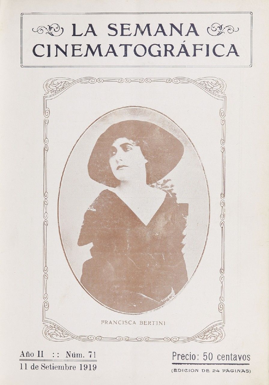 SEMANA CINEMATOGRAFICA | LA magazine side cover  Vol 2 No  71 11 September 1919