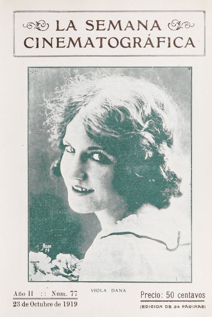 SEMANA CINEMATOGRAFICA | LA magazine side cover  Vol 2 No  77 23 October 1919