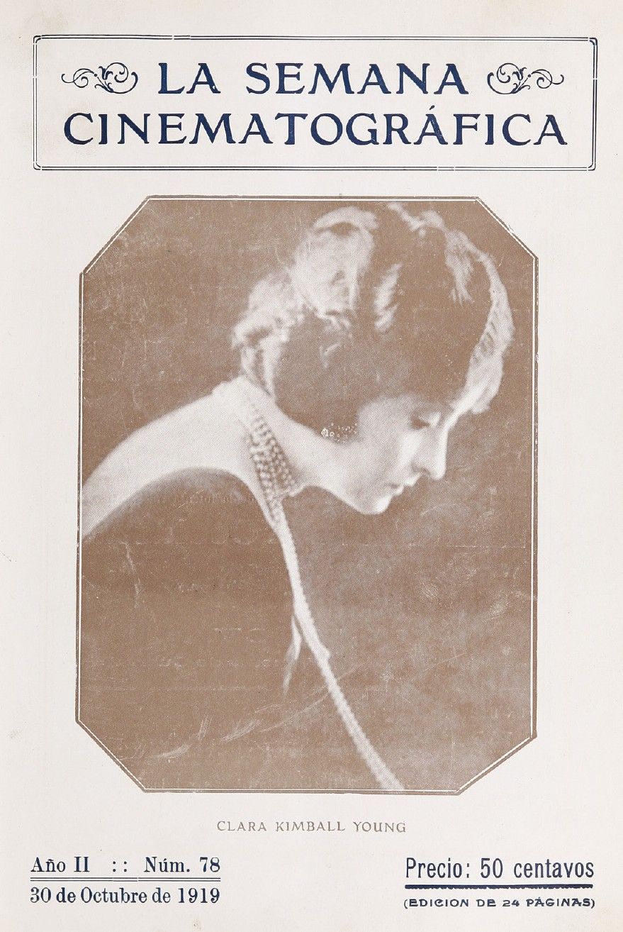 SEMANA CINEMATOGRAFICA | LA magazine side cover  Vol 2 No  78 30 October 1919