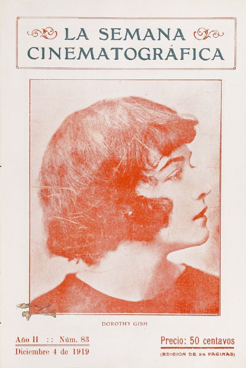 SEMANA CINEMATOGRAFICA | LA magazine side cover  Vol 2 No  83 4 December 1919