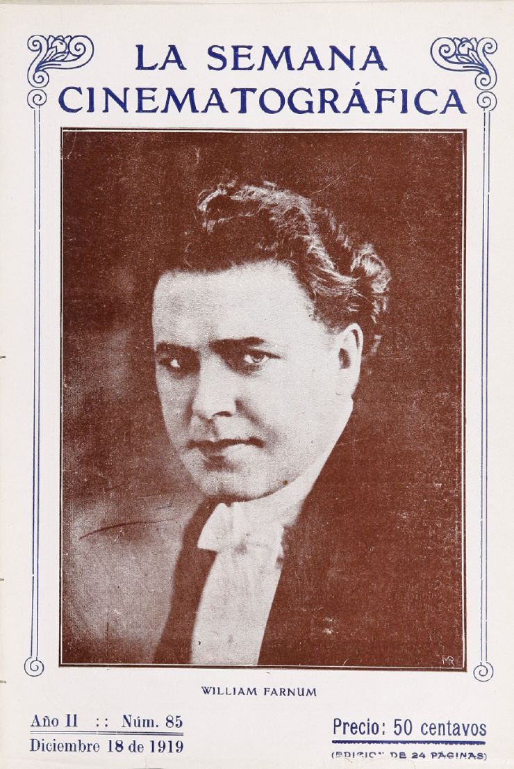 SEMANA CINEMATOGRAFICA | LA magazine side cover  Vol 2 No  85 18 December 1919