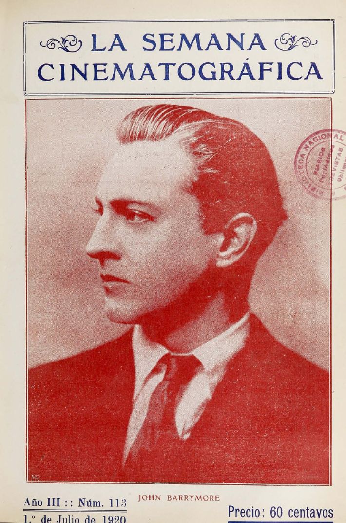 SEMANA CINEMATOGRAFICA | LA magazine side cover  Vol 3 No  113 1 July 1920