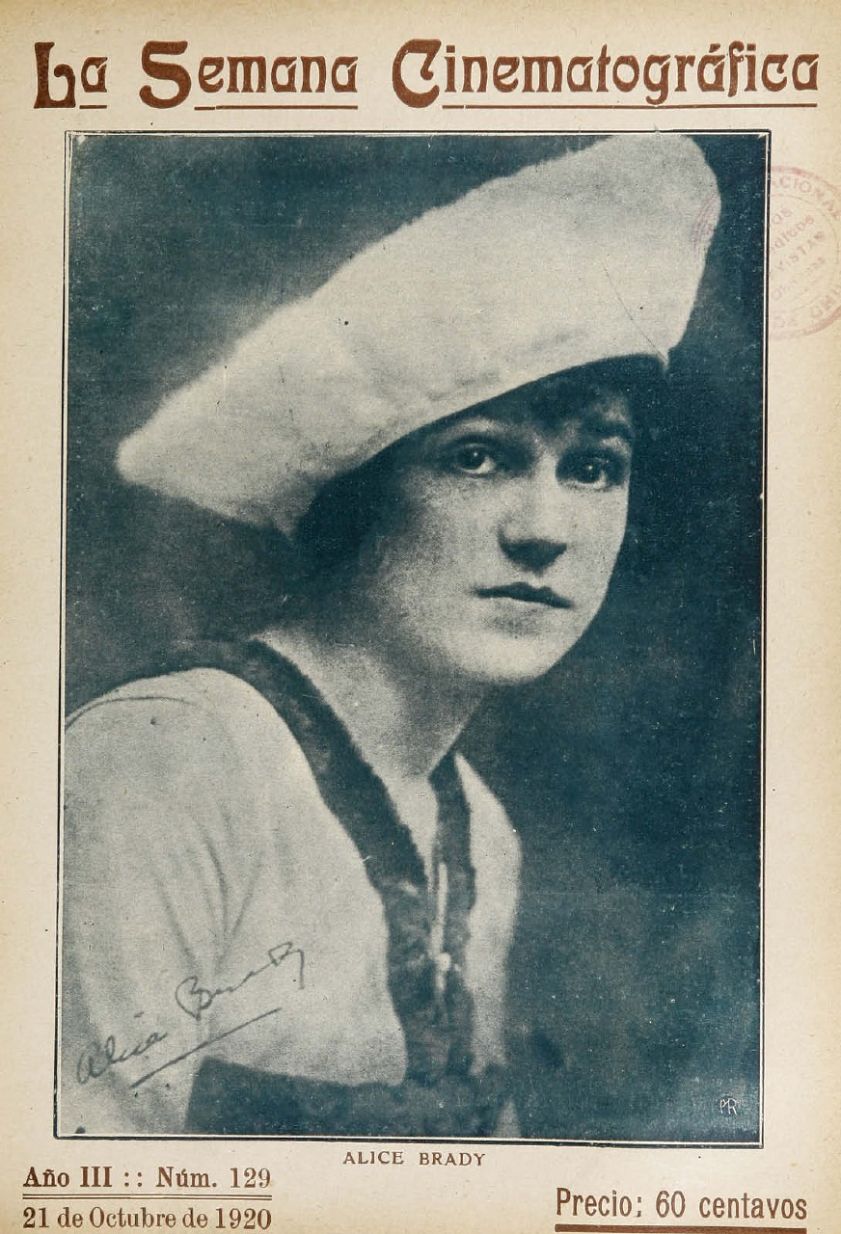 SEMANA CINEMATOGRAFICA | LA magazine side cover  Vol 3 No  129 21 October 1920