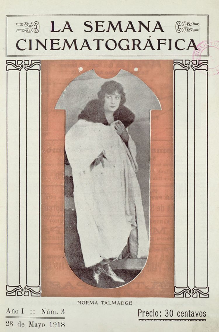 SEMANA CINEMATOGRAFICA | LA magazine side cover  Vol 1 No  3 23 May 1918