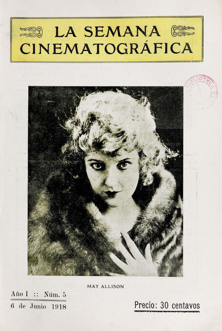 SEMANA CINEMATOGRAFICA | LA magazine side cover  Vol 1 No  5 6 June 1918