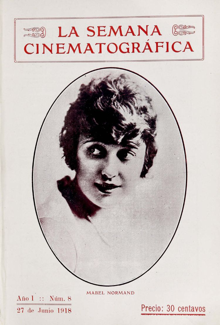 SEMANA CINEMATOGRAFICA | LA magazine side cover  Vol 1 No  8 27 June 1918