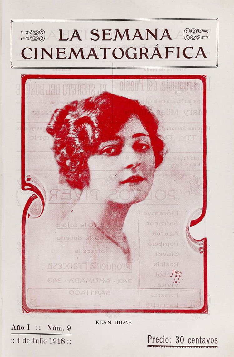 SEMANA CINEMATOGRAFICA | LA magazine side cover  Vol 1 No  9 4 July 1918