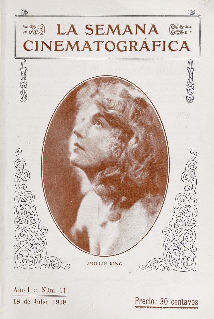 SEMANA CINEMATOGRAFICA | LA magazine side cover  Vol 1 No  11 18 July 1918