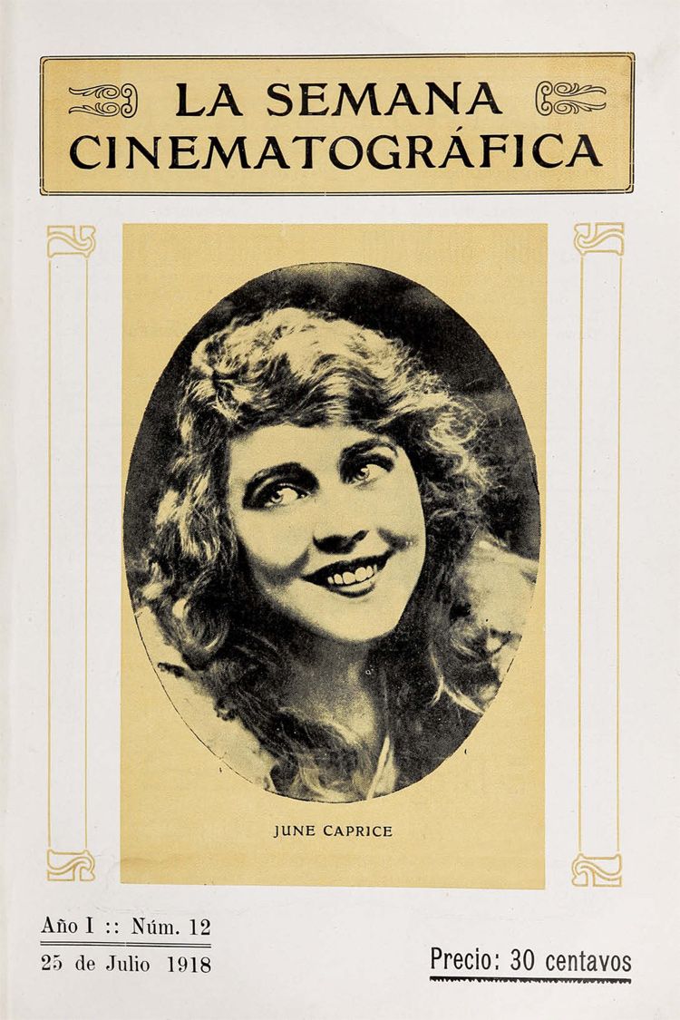 SEMANA CINEMATOGRAFICA | LA magazine side cover  Vol 1 No  12 25 July 1918