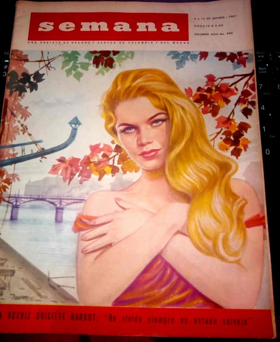 SEMANA COLOMBIA magazine side cover Issue 562 13 September 1957