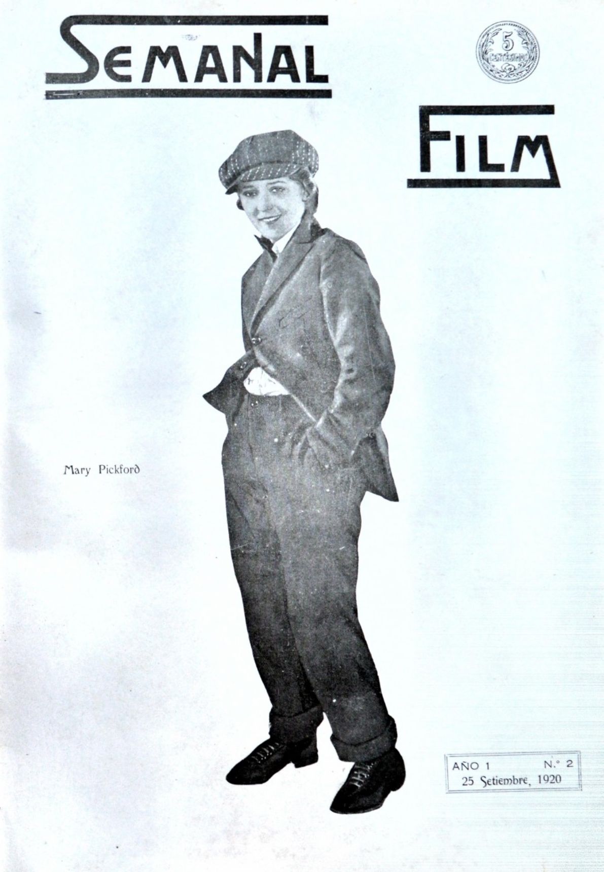 SEMANAL FILM magazine side cover Issue 2 25 September 1920