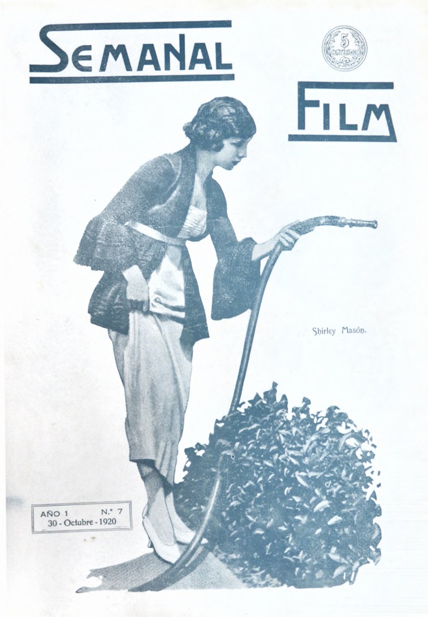 SEMANAL FILM magazine side cover Issue 7 30 October 1920
