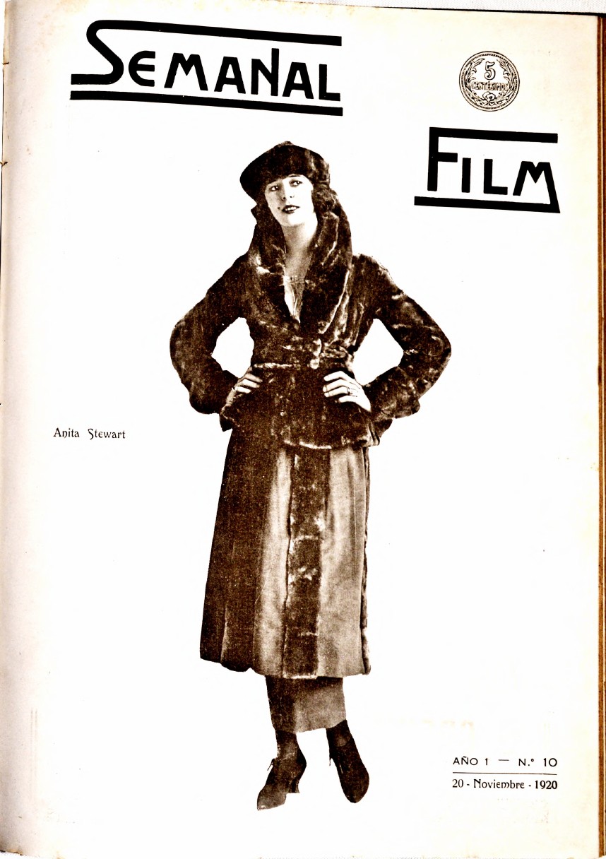 SEMANAL FILM magazine side cover Issue 10 20 November 1920