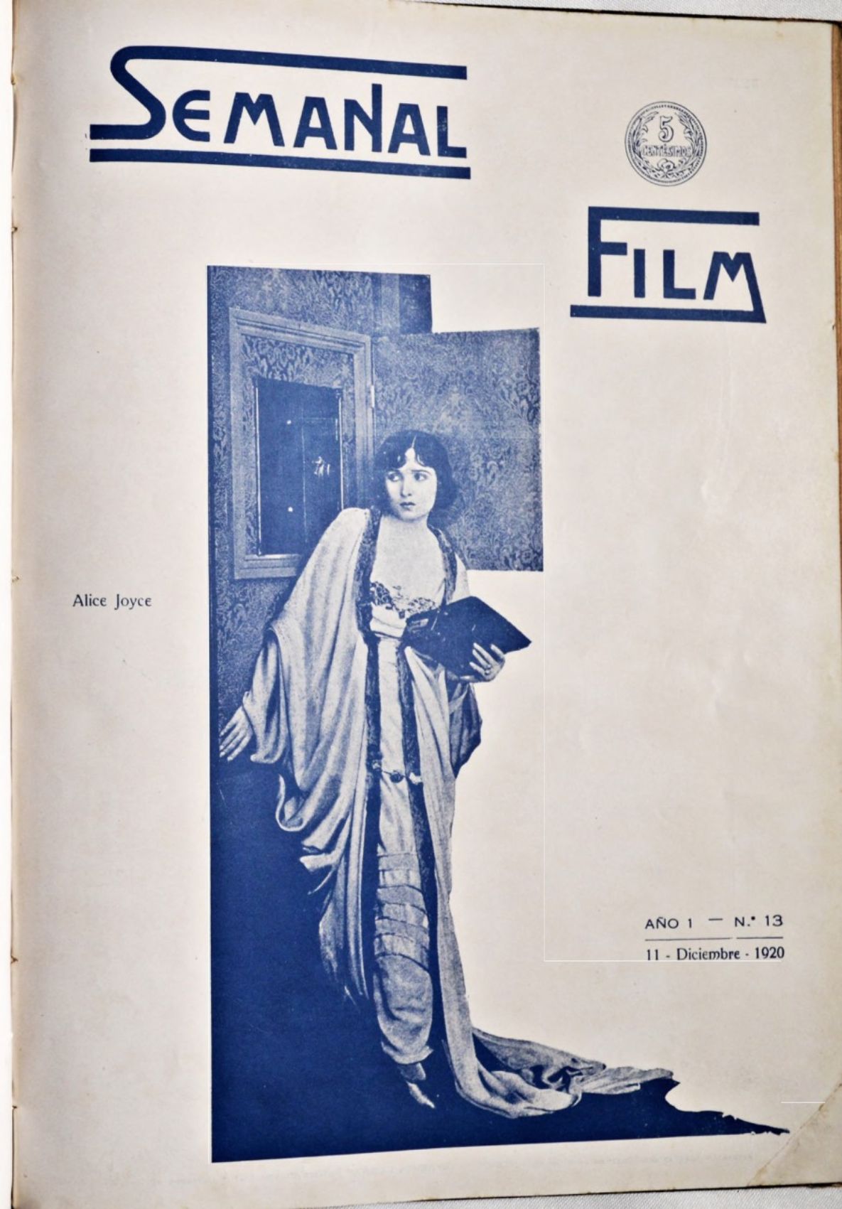 SEMANAL FILM magazine side cover Issue 13 11 December 1920