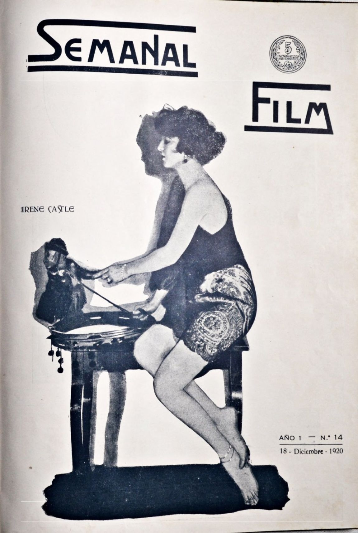 SEMANAL FILM magazine side cover Issue 14 18 December 1920