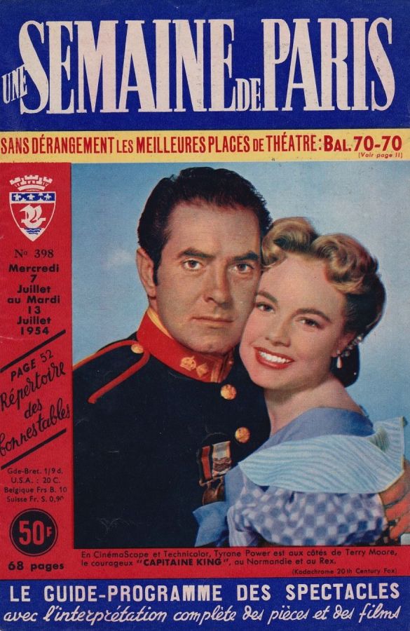 SEMAINE DE PARIS | UNE magazine side cover Issue 398 7 July 1954