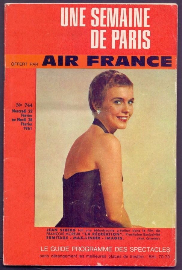 SEMAINE DE PARIS | UNE magazine side cover Issue 744 22 February 1961