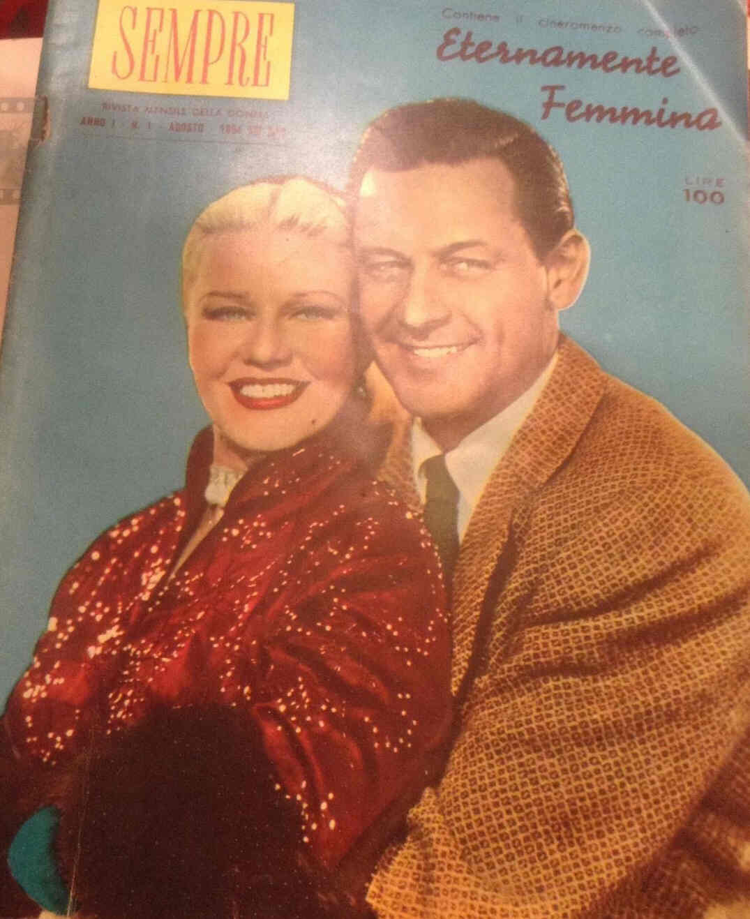 SEMPRE magazine side cover Issue 1 August 1954