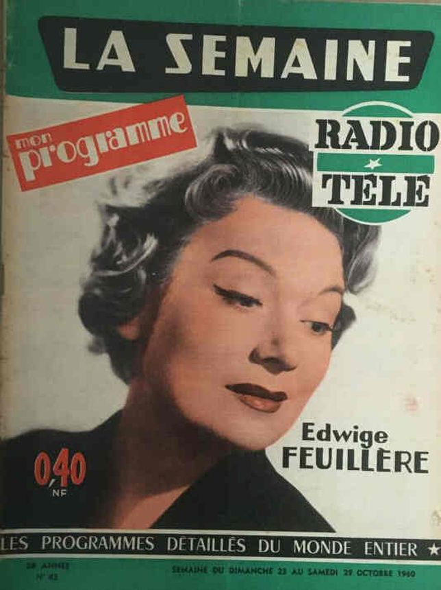 LA SEMAINE RADIO TELE magazine side cover Issue 43 3 October 1960