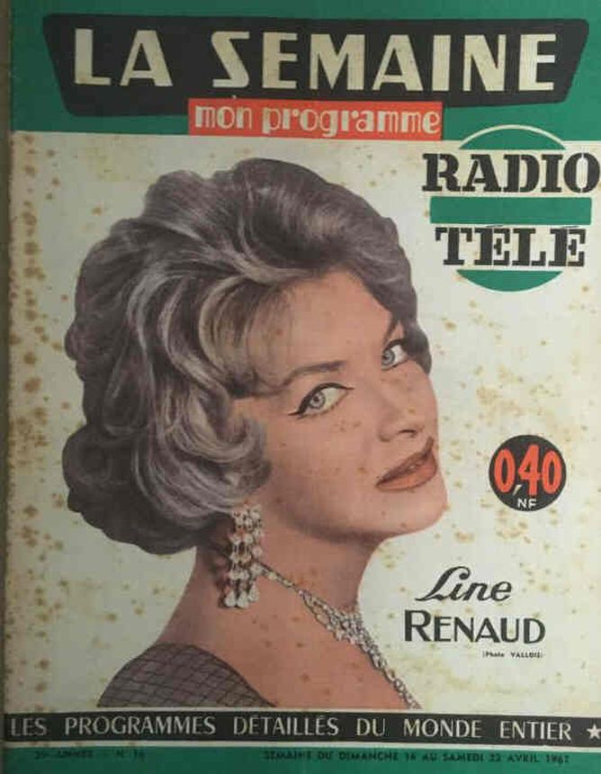 LA SEMAINE RADIO TELE magazine side cover Issue 16 16 April 1961