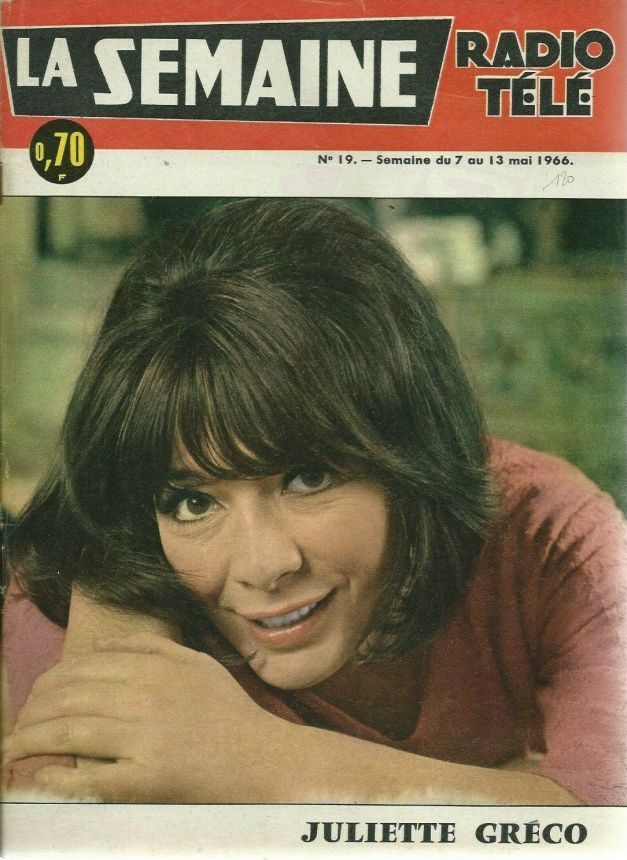 LA SEMAINE RADIO TELE magazine side cover Issue 19 7 May 1966