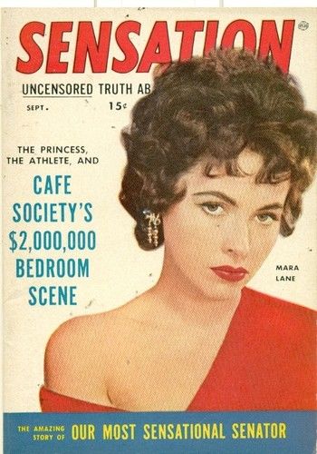 SENSATION magazine side cover September 1954