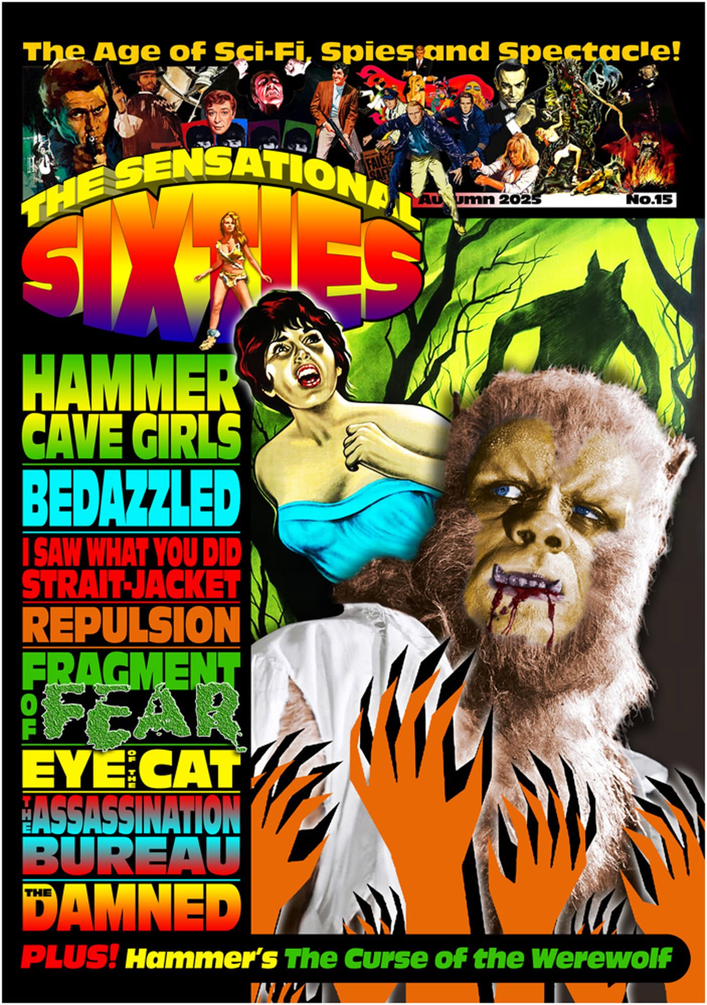SENSATIONAL SIXTIES magazine side cover Issue 15 Autumn 2025