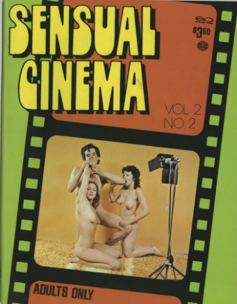SENSUAL CINEMA magazine side cover Issue 2  Vol 2 No  2   1973