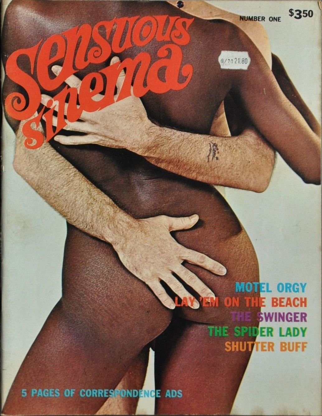 SENSUOUS SINEMA magazine side cover Issue 1  