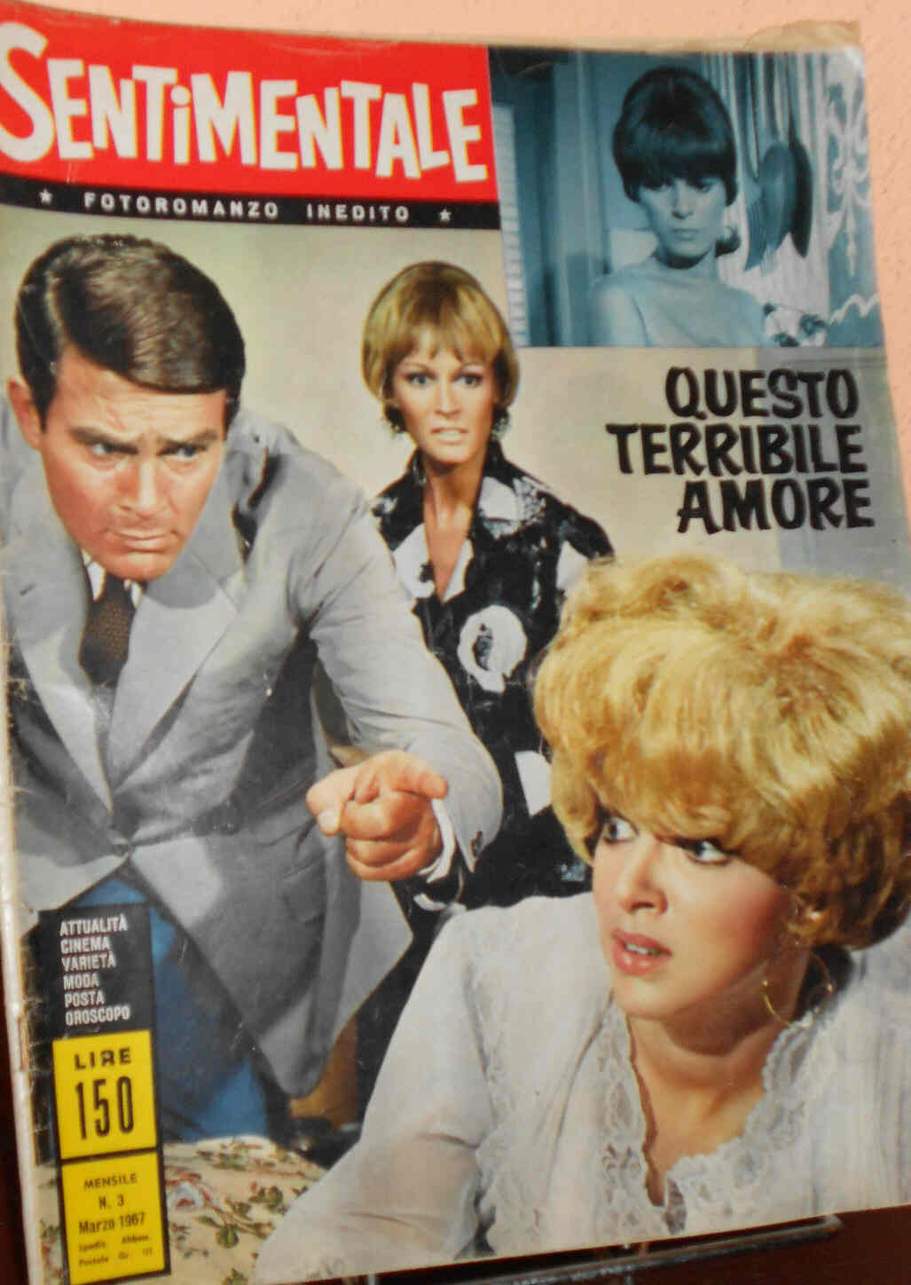 SENTIMENTALE magazine side cover March 1967