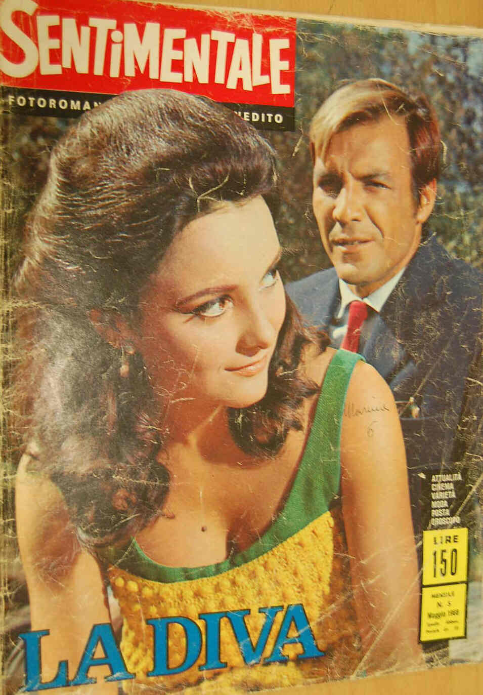 SENTIMENTALE magazine side cover May 1968