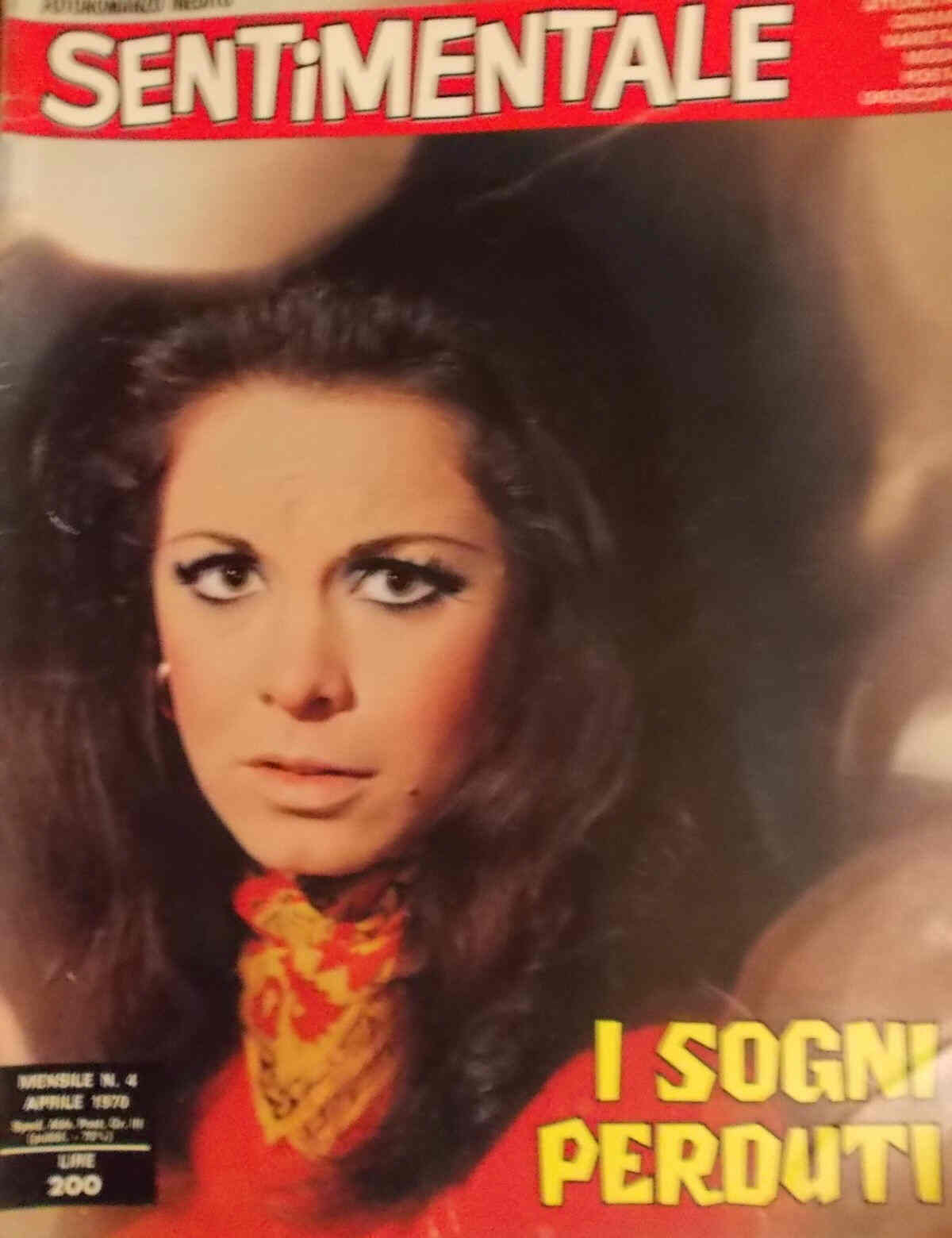 SENTIMENTALE magazine side cover April 1970