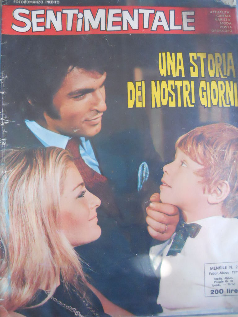 SENTIMENTALE magazine side cover Issue 2 February/March 1971