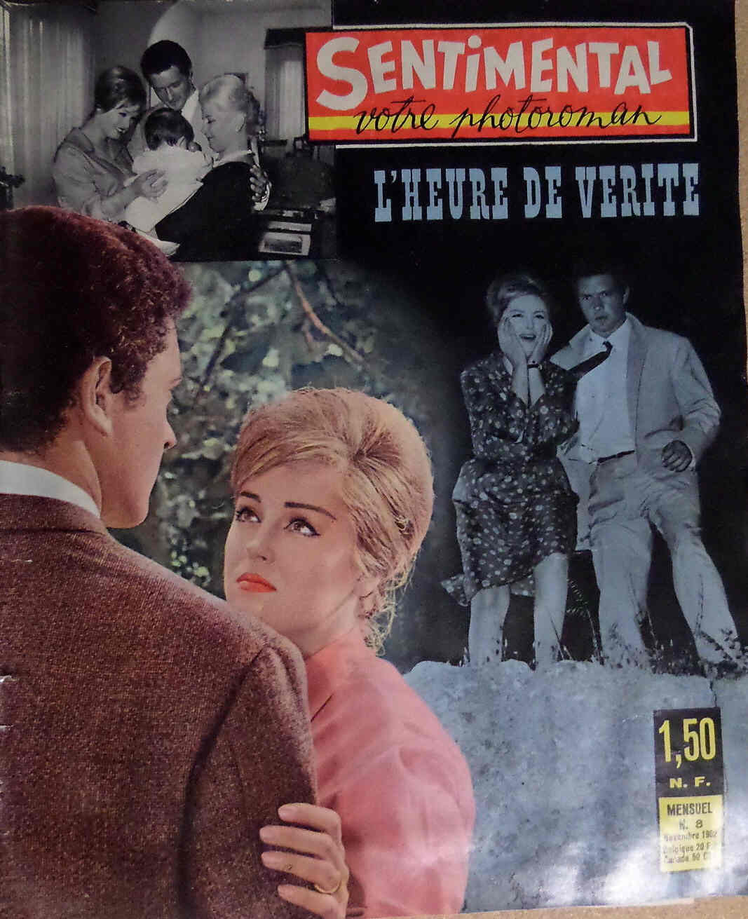 SENTIMENTAL magazine side cover Issue 8 November 1962