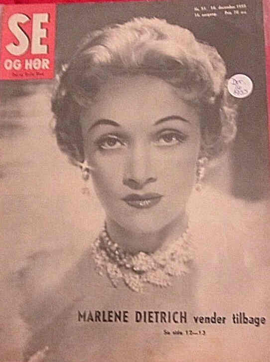 SE OG HOR magazine side cover 16 December 1955