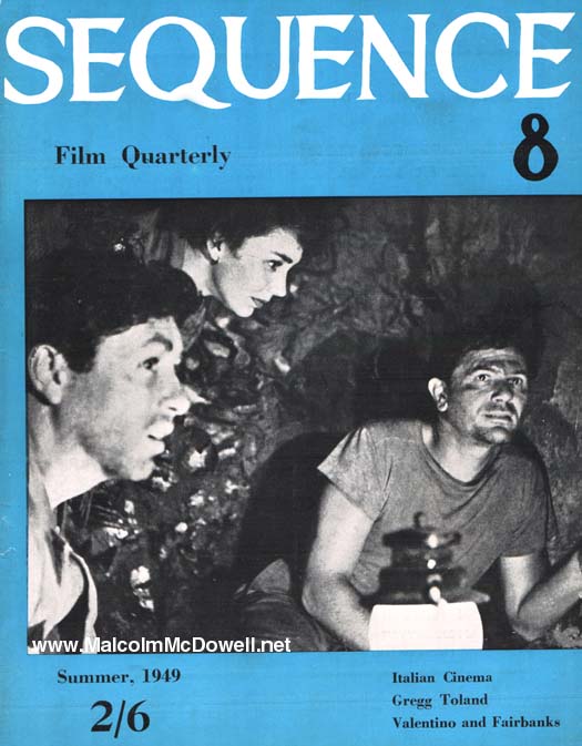 SEQUENCE magazine side cover Issue 8 Summer 1949