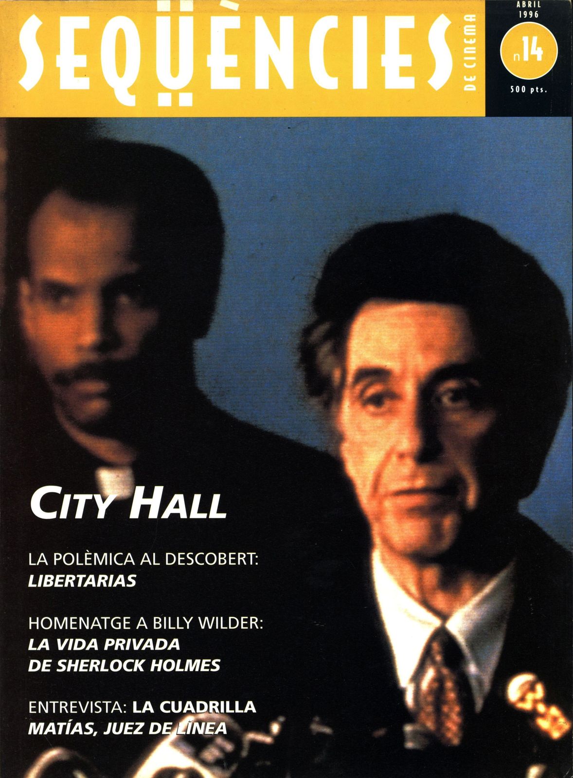 SEQUENCIES DE CINEMA magazine side cover Issue 14  April 1996