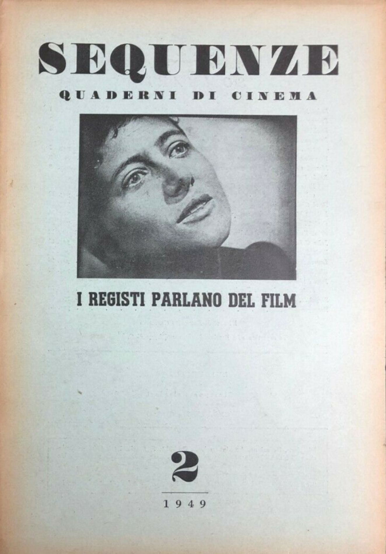 SEQUENZE (It 40s) magazine side cover Issue 2 October 1949