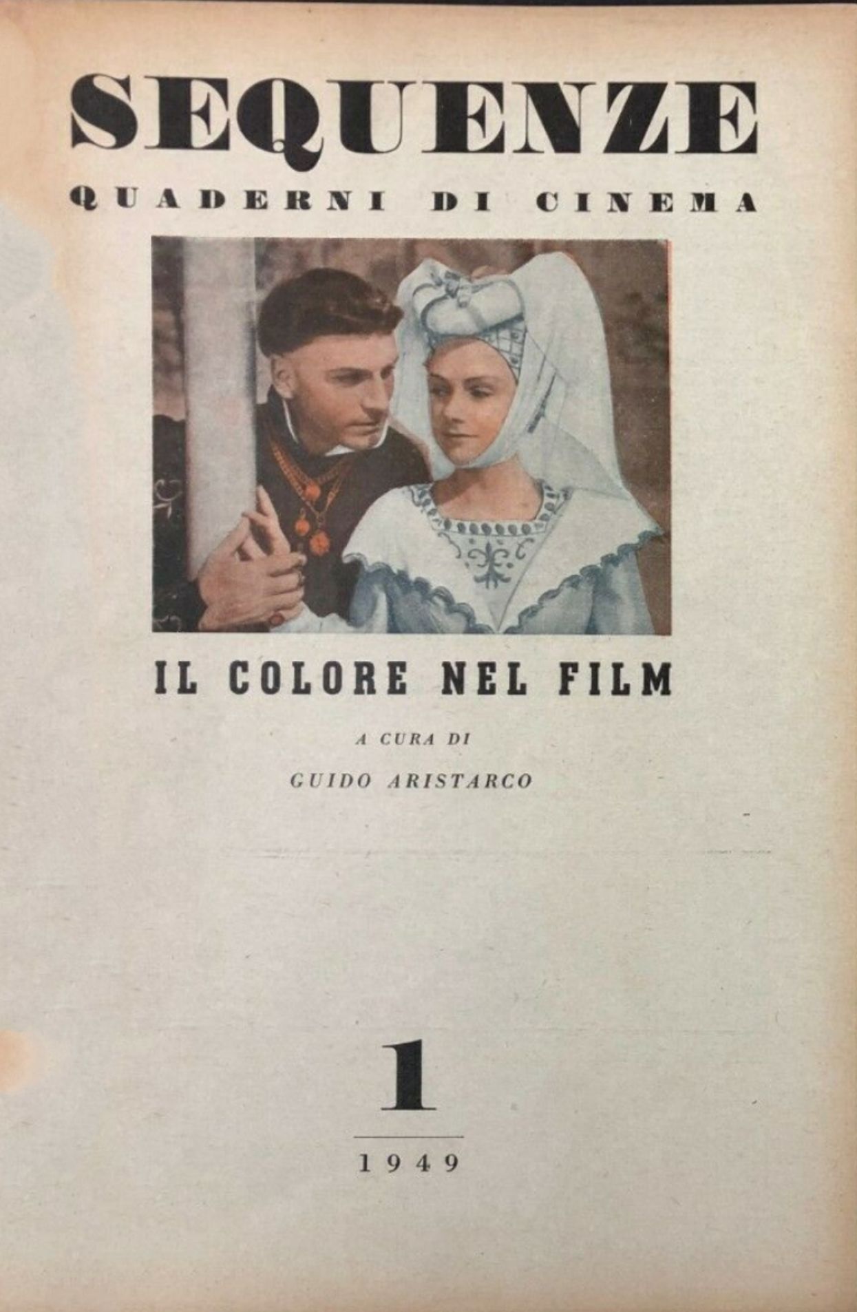 SEQUENZE (It 40s) magazine side cover Issue 1 September 1949