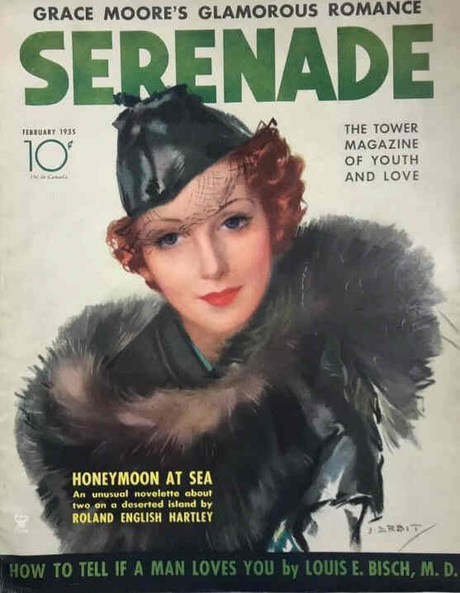 SERENADE magazine side cover  February 1935