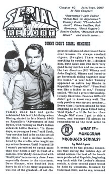 SERIAL REPORT magazine side cover Issue 62 July/September 2007