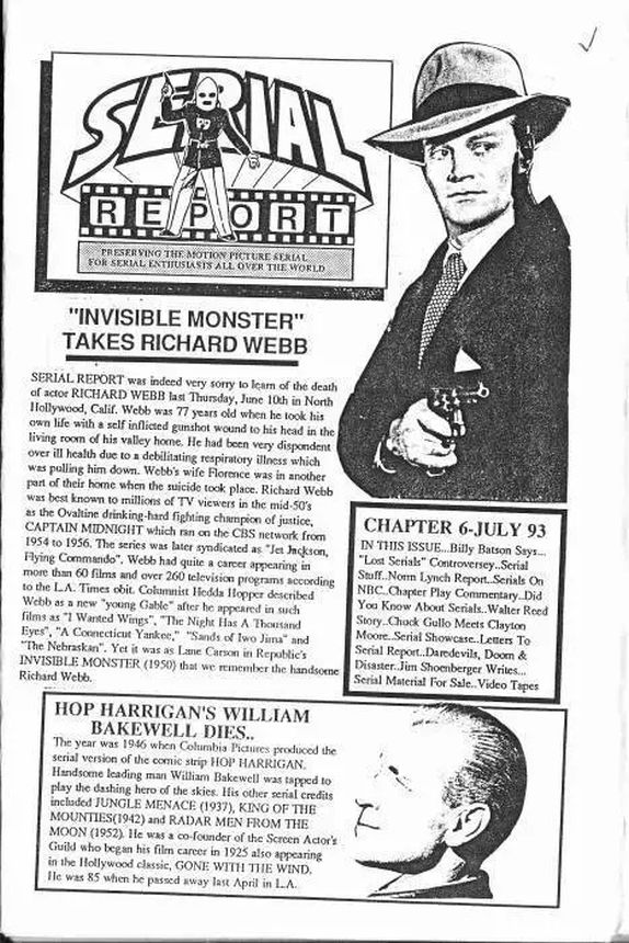 SERIAL REPORT magazine side cover Issue 6 July 1993